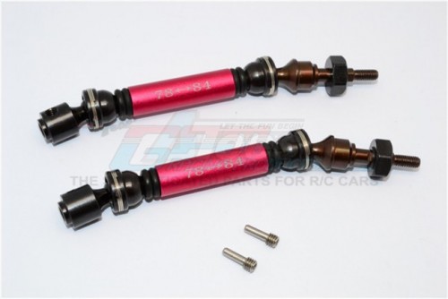 GPM Racing Traxxas Telluride Steel+Aluminium Front CVD Drive Shaft With 12MMx6MM Wheel Hex - 1Pair Set Red