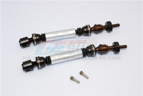 GPM Racing Traxxas Telluride Steel+Aluminium Front CVD Drive Shaft With 12MMx6MM Wheel Hex - 1Pair Set Silver