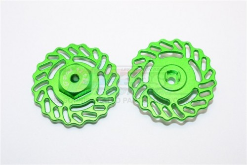 GPM Racing Traxxas LaTrax Teton Aluminum Brake Disk +2.5MM Thick-2Pc Set Green