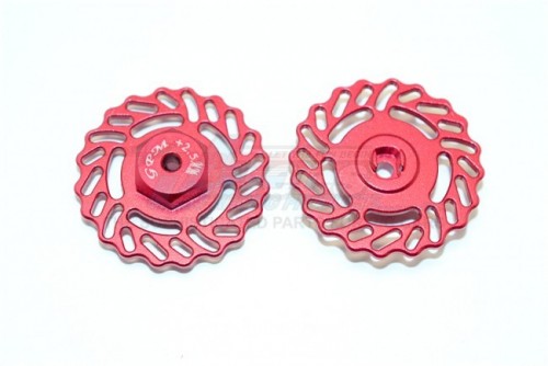 GPM Racing Traxxas LaTrax Teton Aluminum Brake Disk +2.5MM Thick-2Pc Set Red