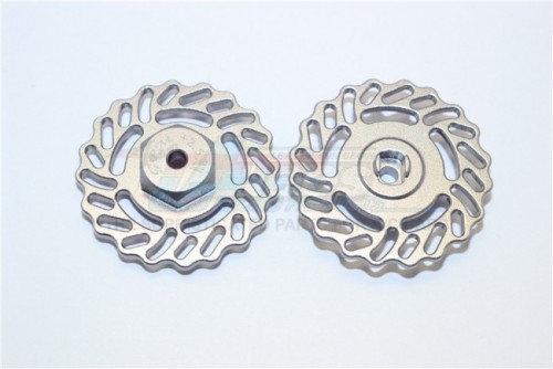 GPM Racing Traxxas LaTrax Teton Aluminum Brake Disk +2.5MM Thick-2Pc Set Silver