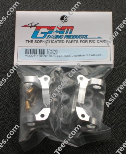 GPM Racing Tamiya TG10 Aluminum Front C-Hub Set - 1PR Silver