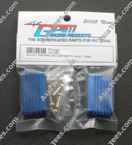 GPM Racing Tamiya TG10 Aluminum Engine Mount with Heatsink Blue