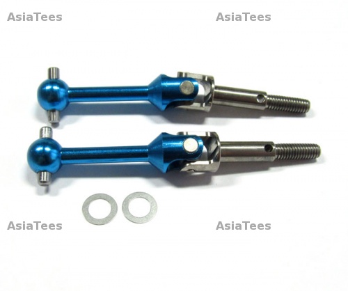 GPM Racing Tamiya TT-01 Titanium + Aluminum-7075 Universal Swing Shaft With Shims 1 Pair Set Blue