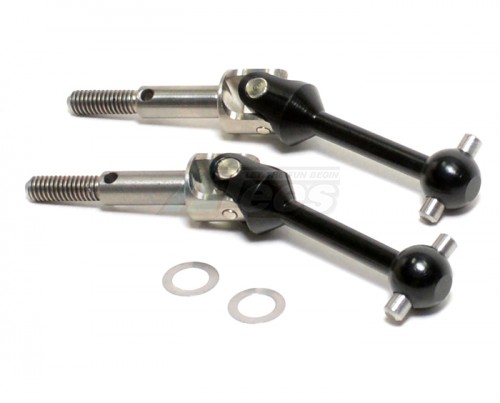 GPM Racing Tamiya TT-01 TITANIUM + ALLOY-7075 UNIVERSAL SWING SHAFT WITH SHIMS - 1PR SET Black