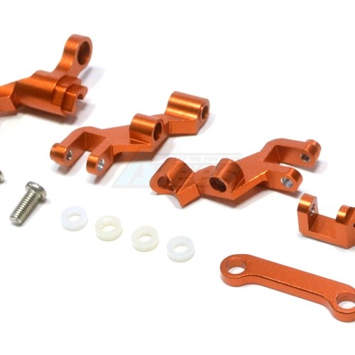 GPM Racing Traxxas Jato Aluminum Steering Assembly With Screws & Delrin Bearings - 5pcs Set Orange