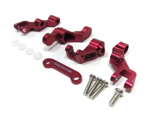 GPM Racing Traxxas Jato Aluminum Steering Assembly With Screws & Delrin Bearings - 5pcs Set Red