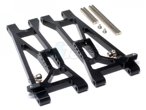 GPM Racing Traxxas Jato Aluminum Front Lower Arm With Screws & Pins - 1pr Set Black