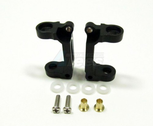 GPM Racing Tamiya M-03 Aluminum Front Bearing C-hub (exclude Bearing) With Collars & Screws-1pr Set Black