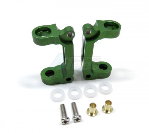 GPM Racing Tamiya TL01 Aluminum Front Bearing C-hub (exclude Bearing) With Collars & Screws-1pr Set Green