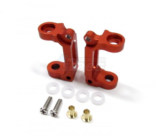 GPM Racing Tamiya M-03 Aluminum Front Bearing C-hub (exclude Bearing) With Collars & Screws-1pr Set Silver