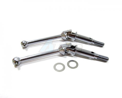 GPM Racing Tamiya TL01 Aluminum Universal Swing Shaft Set (38mm) With Shims 1 Pair Set Gun Metal