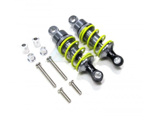 GPM Racing Tamiya TL01 Aluminum Adjustable Oil Damper (55mm) With Collars & Screws - 1pr Set Gun Metal