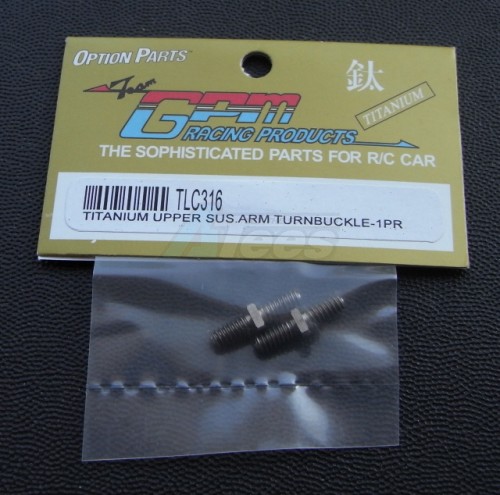 GPM Racing Team Associated RC12L3 Titanium Upper Suspension Arm Turnbuckle - 1 Pair