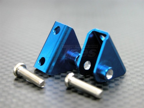 GPM Racing Tamiya TLT-1 Rock Buster Al Front/Rear Lower Suspension Stay w/Screws - 1pr Blue