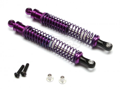 GPM Racing Tamiya TLT-1 Rock Buster Aluminum Oil-Filled Adjustable Pro Front or Rear Adjustable Shocks - 1 Pair Purple