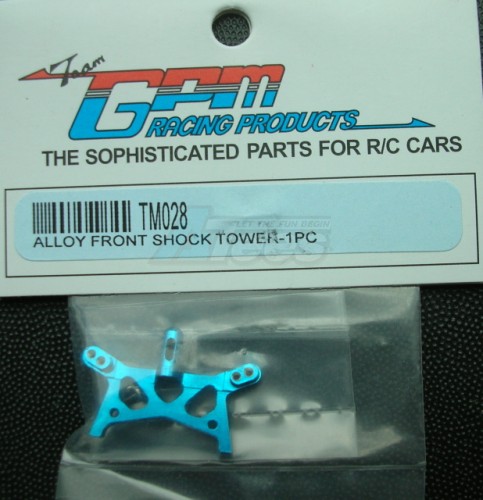 GPM Racing Team Losi Micro T Aluminum Front Shock Tower With Screws - 1 Piece Set Blue