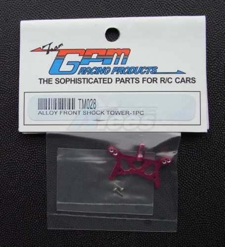 GPM Racing Team Losi Micro T Aluminum Front Shock Tower With Screws - 1 Piece Set Red