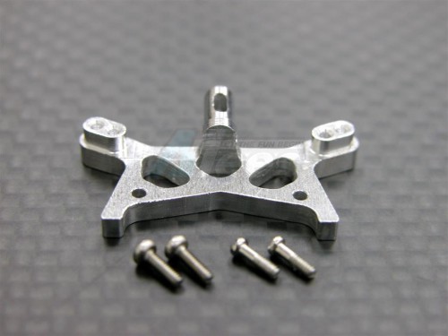 GPM Racing Team Losi Micro T Aluminum Front Shock Tower With Screws - 1 Piece Set Silver