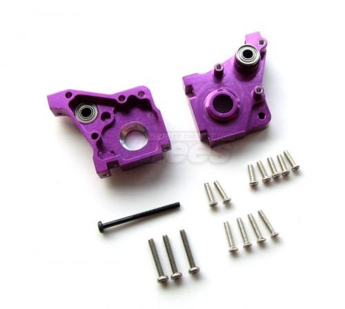 GPM Racing Team Losi Micro T Aluminum Rear Gear Box - 1set (include Bearing 2x5x2.5mm-2pcs & 3x6x2.5mm-2pcs) Purple