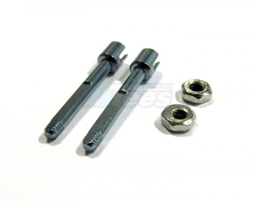GPM Racing Team Losi Micro Desert Truck Aluminum Rear Wheel Shaft With Shims 1 Pair Set Gun Metal