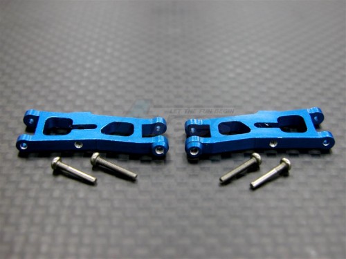 GPM Racing Team Losi Micro T Aluminum Front Lower Arm With Screws - 1 Pair Set Blue