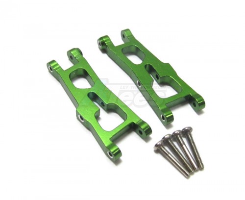 GPM Racing Team Losi Micro Desert Truck Aluminum Front Lower Arm With Screws - 1 Pair Set Green