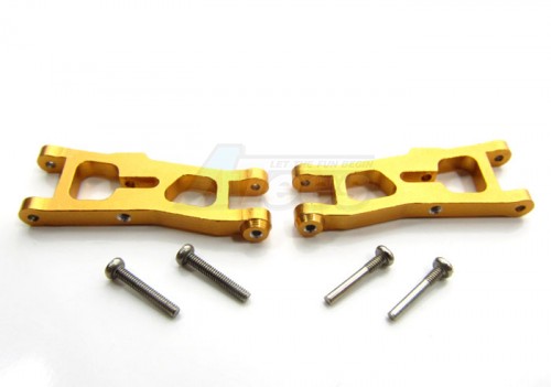 GPM Racing Team Losi Micro T Aluminum Front Lower Arm With Screws - 1 Pair Set Gold