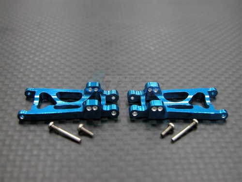 GPM Racing Team Losi Micro T Aluminum Rear Lower Arm With Screws - 1 Pair Set Blue