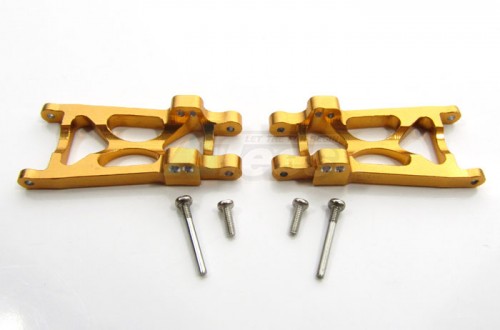 GPM Racing Team Losi Micro T Aluminum Rear Lower Arm With Screws - 1 Pair Set Gold