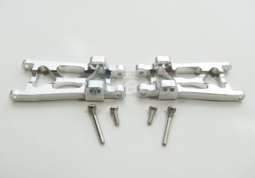 GPM Racing Team Losi Micro T Aluminum Rear Lower Arm With Screws - 1 Pair Set Silver