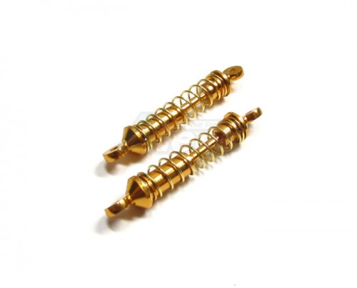 GPM Racing Team Losi Micro Desert Truck Aluminum Front Adjustable Shock (28mm) - 1 Pair Set (New Design) Gold