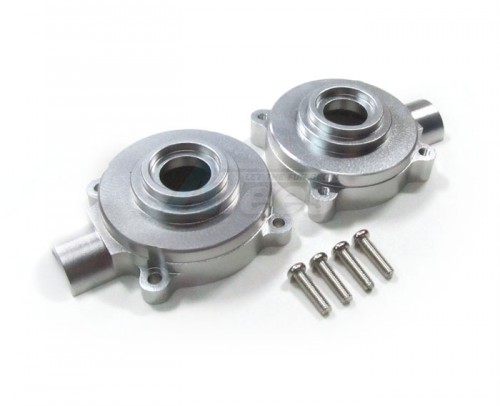 GPM Racing Traxxas T-Maxx 2.5 Aluminum Front / Rear Gear Box 1 Pair Silver