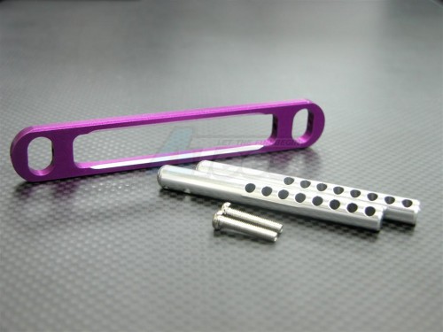 GPM Racing Traxxas T-Maxx Aluminum Front Body Mount Plate With Post & Screws-100mm-1pr Set