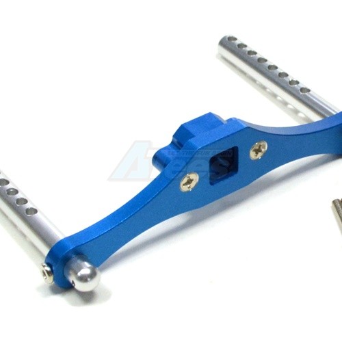 GPM Racing Traxxas T-Maxx Aluminum Rear Body M0unt Plate With Post & Screws 100mm 1 Pair Set Blue