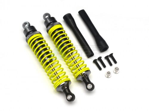 GPM Racing Traxxas T-Maxx Aluminum Front / Rear Damper - Special Downward Design With Screws & Collars - 100mm 1 Pair Set Gun Metal