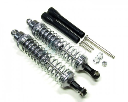 GPM Racing Traxxas T-Maxx Aluminum Front / Rear Damper With Screws & Collars - 100mm Long 1 Pair Set Gun Metal