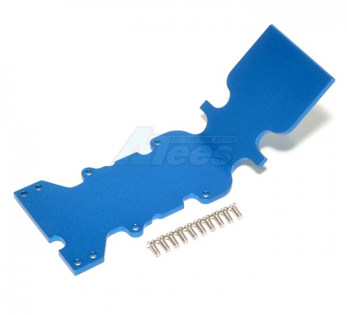 GPM Racing Traxxas T-Maxx Aluminum Rear Skid Plate With Screws Set Blue