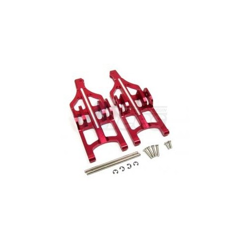 GPM Racing Traxxas E-Maxx Aluminum Front / Rear Lower Arm With Pins & Screws & E - Clips 1 Pair Set Red