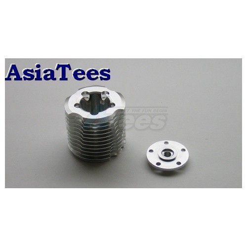 GPM Racing Traxxas Nitro 4-Tec Aluminum Engine Heat Sink -12 Fins ( fits TRX 2.5 Engines) Silver