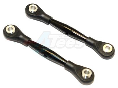 GPM Racing Miscellaneous All Aluminium 3MM Clockwise And Anticlockwise Turnbuckles With 12.5MM Long Plastic Ends & 5.8X3X6MM Balls (Total Length 59MM-63MMFrom Hole To Hole 50MM-54MM)-1Pair Black