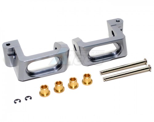 GPM Racing HPI Trophy 3.5 Aluminum Front C-hub - 1pr Set Gun Metal