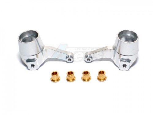 GPM Racing HPI Trophy 4.6 Truggy Aluminum Front Steering Arm - 1pr Silver