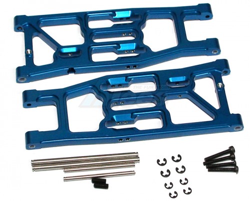 GPM Racing HPI Trophy 4.6 Truggy Aluminum Rear Lower Suspension Arm - 1pr Blue