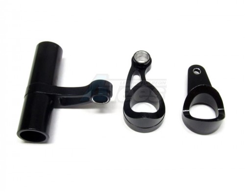 GPM Racing HPI Trophy 3.5 Aluminum Steering Assembly - 3 Pcs Set Black