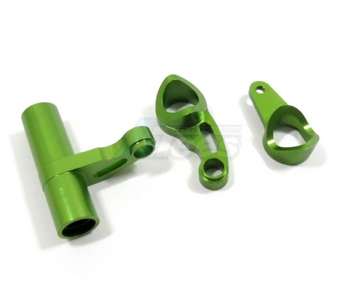 GPM Racing HPI Trophy 3.5 Aluminum Steering Assembly - 3 Pcs Set Green