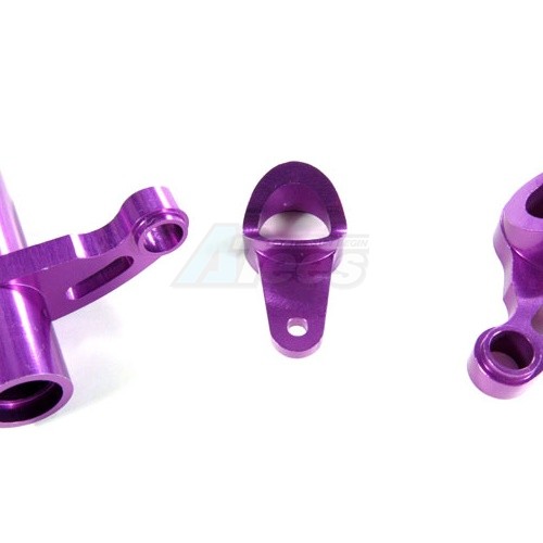 GPM Racing HPI Trophy 3.5 Aluminum Steering Assembly - 3 Pcs Set Purple