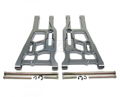 GPM Racing HPI Trophy 3.5 Aluminum Front Lower Arm - 1pr Set Gun Metal
