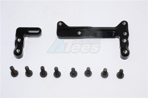 GPM Racing Tamiya 1/14 Truck (1838LS) Aluminium Adjustable Servo Mount - 2Pcs Set (For All 1:14 Trucks Series) Black