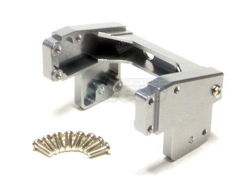 GPM Racing Tamiya 1/14 Truck MAN TGX Aluminum Rear Chassis Mount 3 Pieces Set Gun Metal